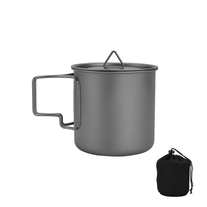 Camping Cooking Mug - Taza de camping de titanio con