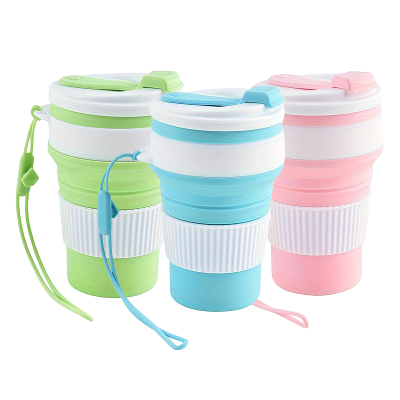 Camping Cooking Mug - Taza de Viaje Plegable de Silicona,