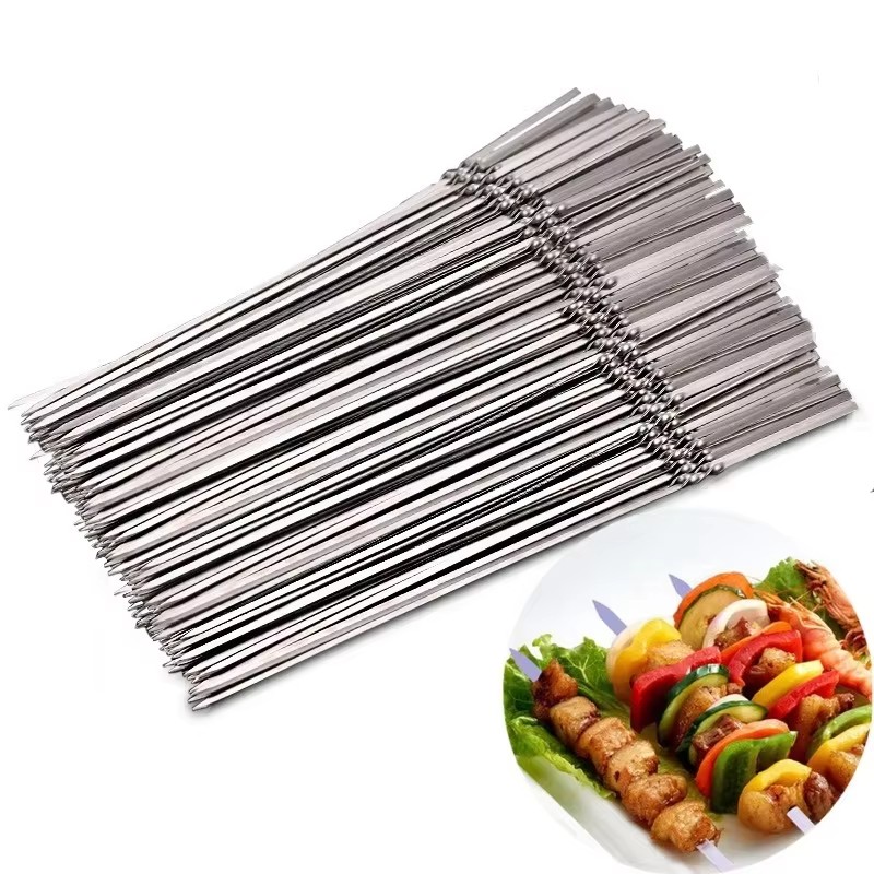 Camping Cooking Candle - Brochetas de Acero Inoxidable para Barbacoa,