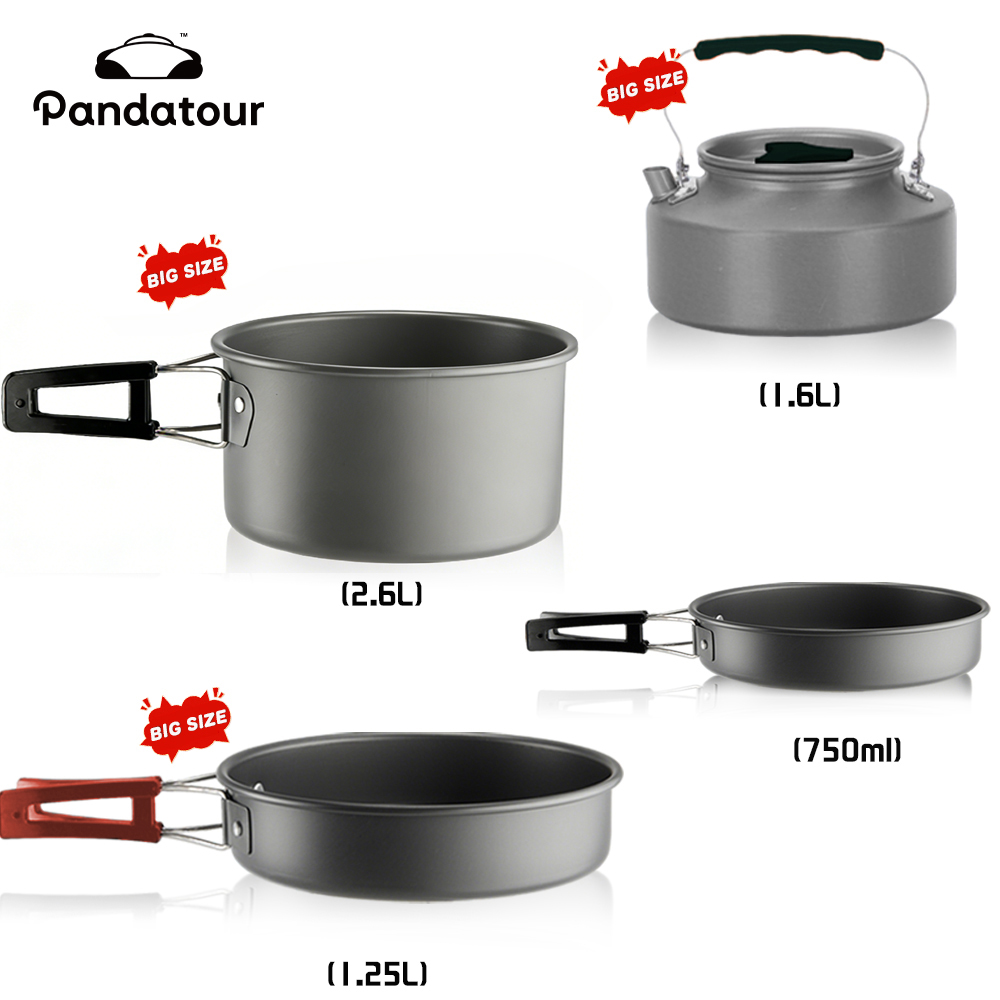 Camping Cooking Candle - Pandatour-vajilla de aluminio para acampar, vajilla