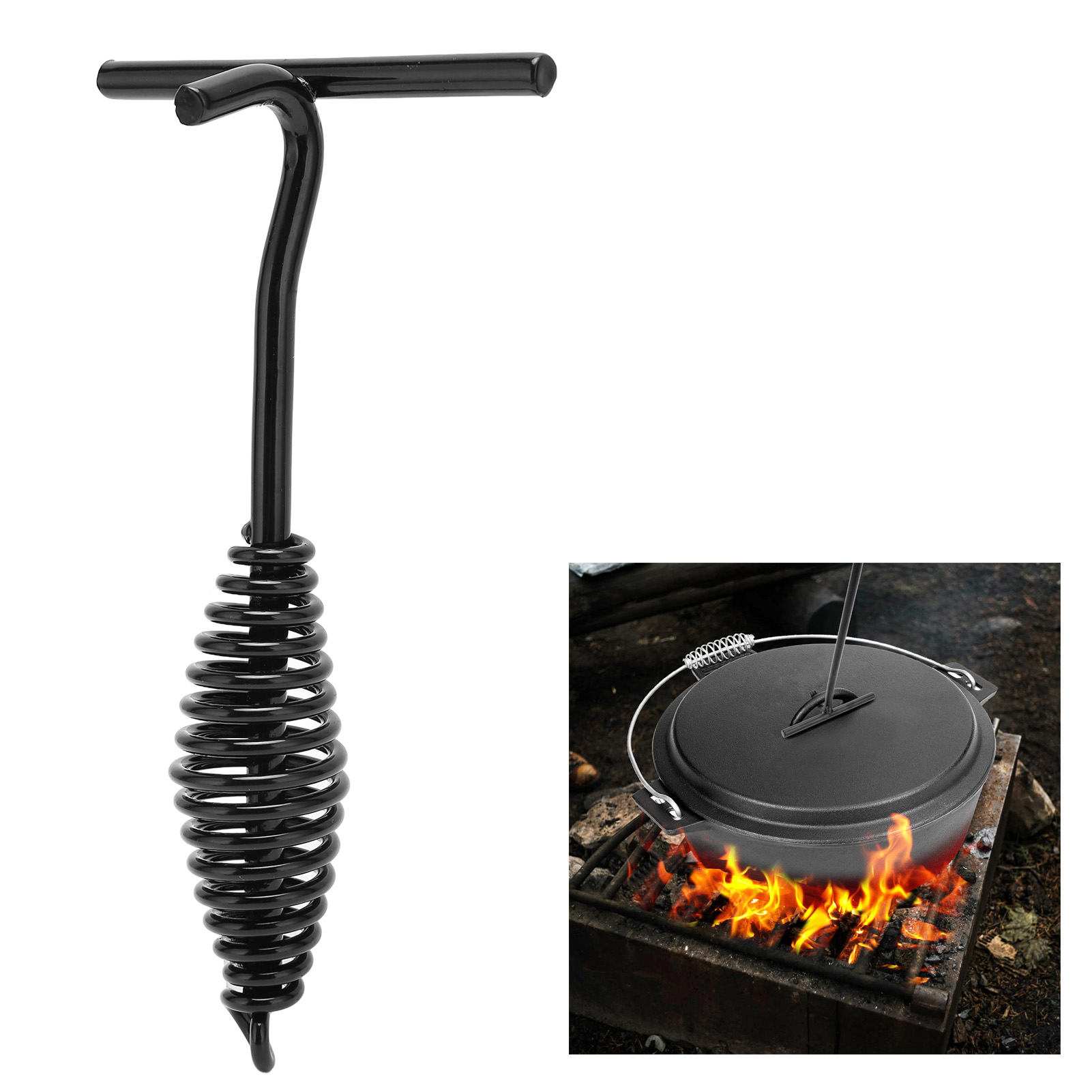 Camp Dutch Oven Cast - Elevador de tapa de horno holandés