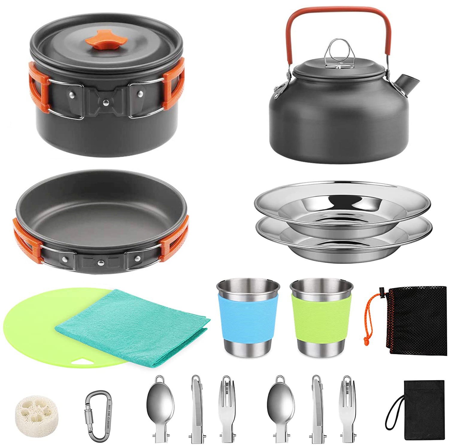 Camping Cooking No Gas - Juego Completo de Cocina para Acampar