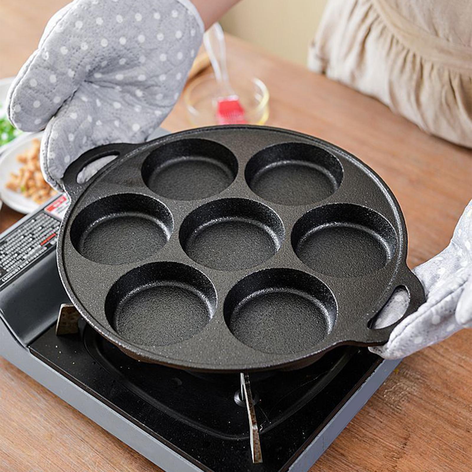 Camping Cooking Cast Iron - Sartén plana antiadherente de hierro fundido,