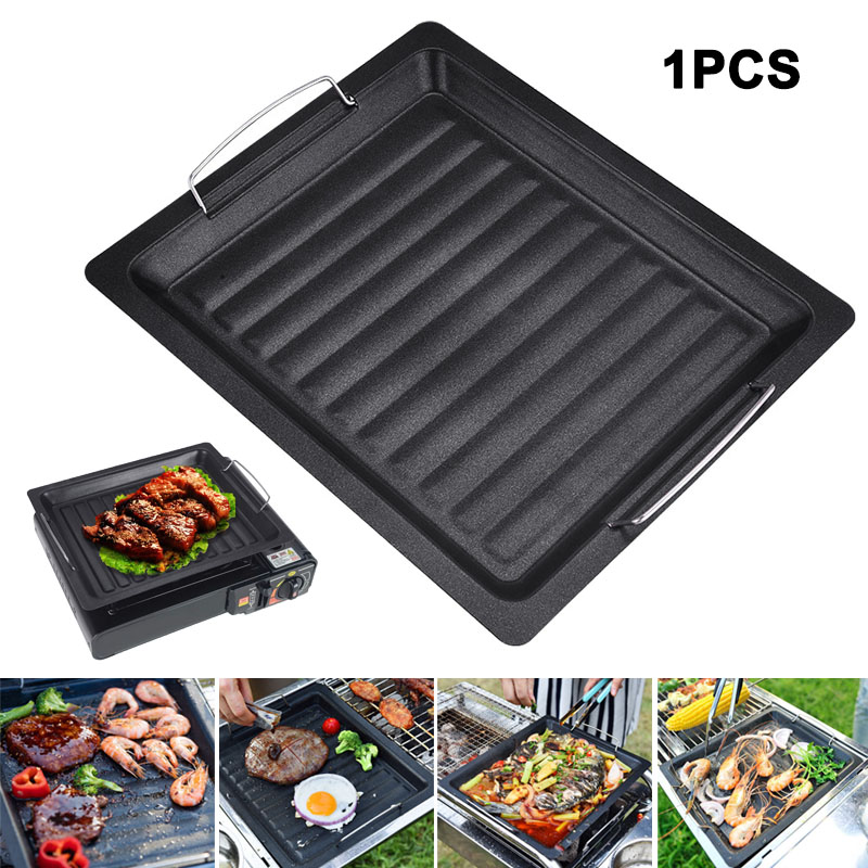 Camping Cooking Set - Sartén cuadrada gruesa para exteriores con