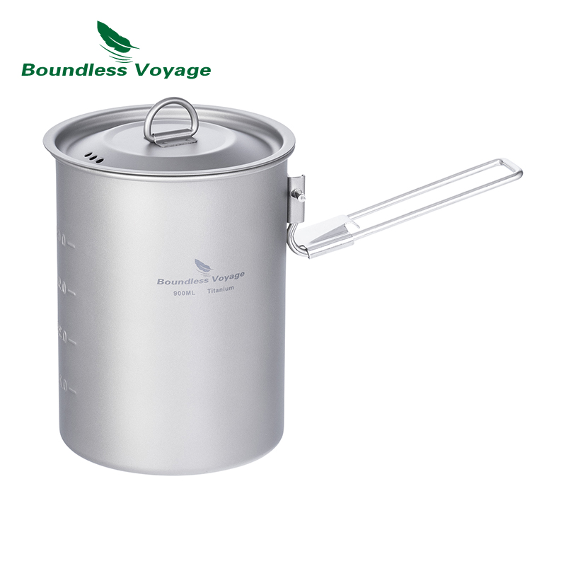 Camping Cooking Ware - Boundless Voyage-olla de titanio de 900ml,