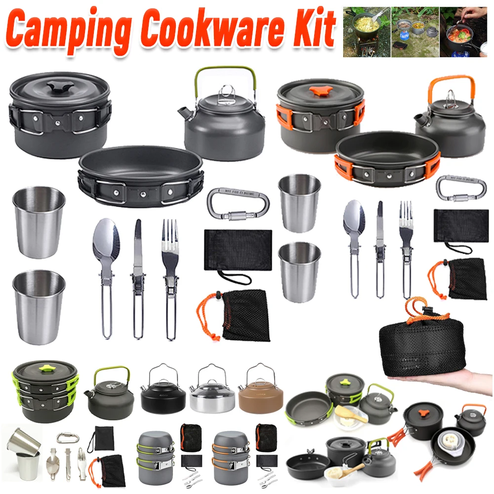 Camping Cooking Set - Kit de utensilios de cocina para