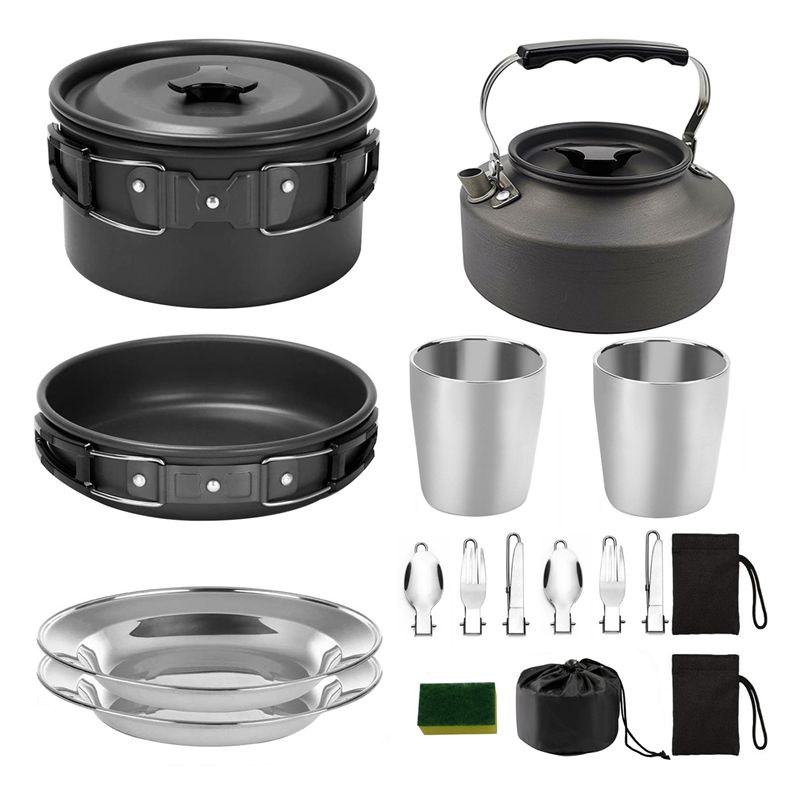 【COMPADORES】Utensilios de coci - Camping Cooking Set reseña y precio