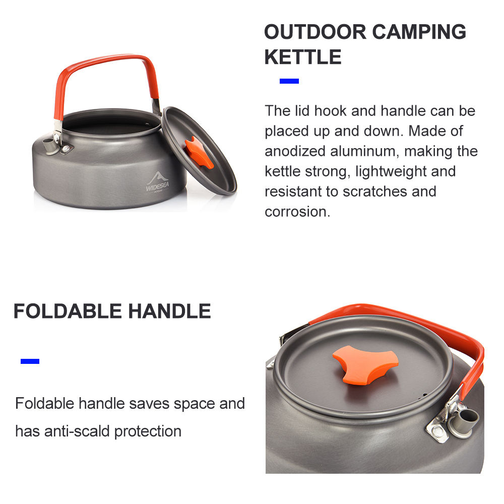 Wideea-hervidor de agua para a - Camping Cooking Ware reseña y precio