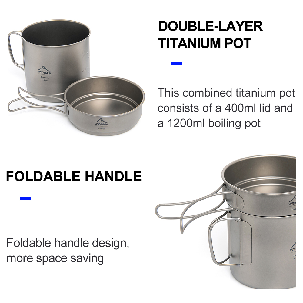 Widesea Olla de camping ultral - Camping Cooking Mug reseña y precio