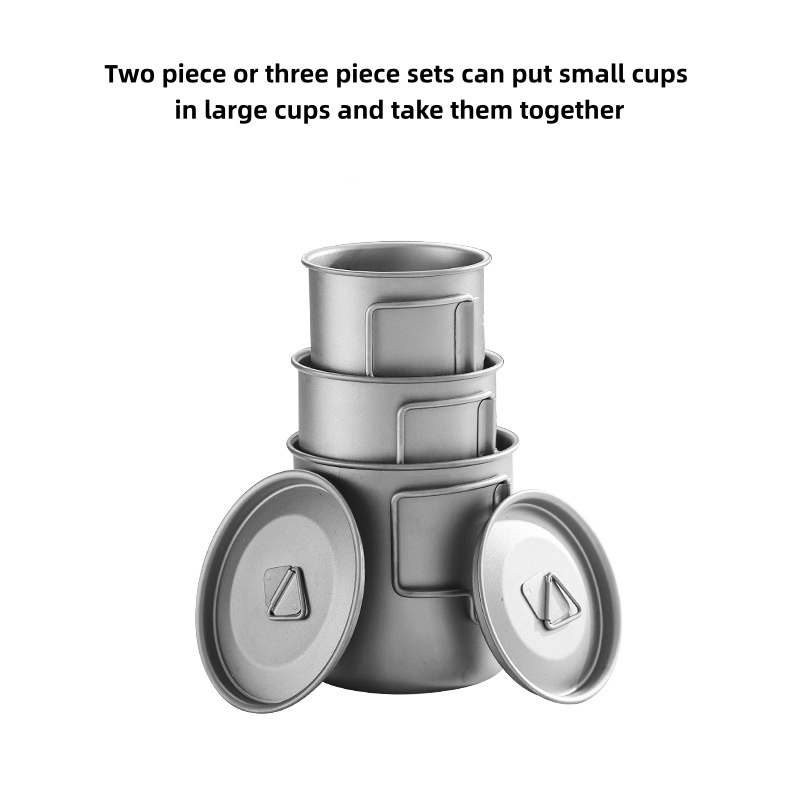 Taza de camping de titanio con - Camping Cooking Mug reseña y precio
