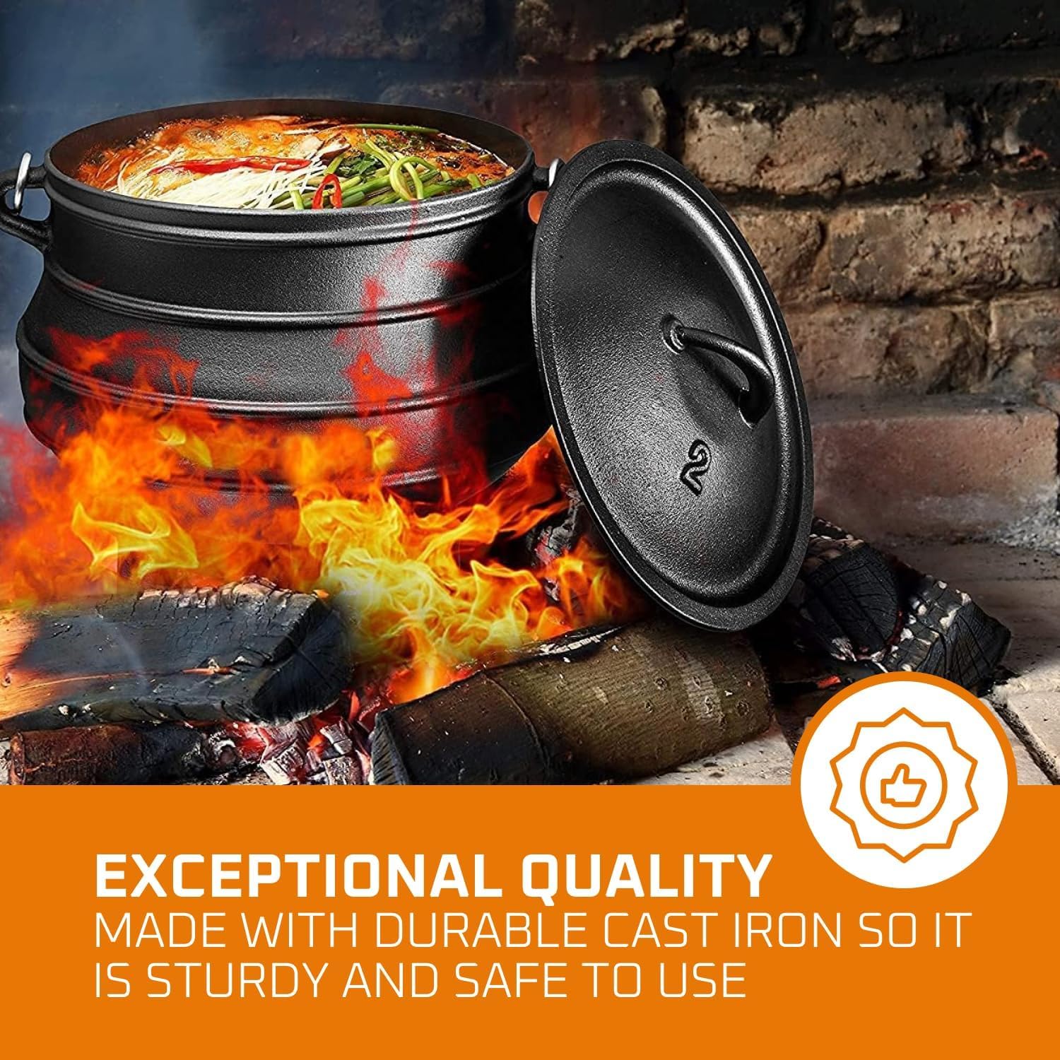 Olla de hierro fundido de 12 c - Camp Dutch Oven Cast reseña y precio