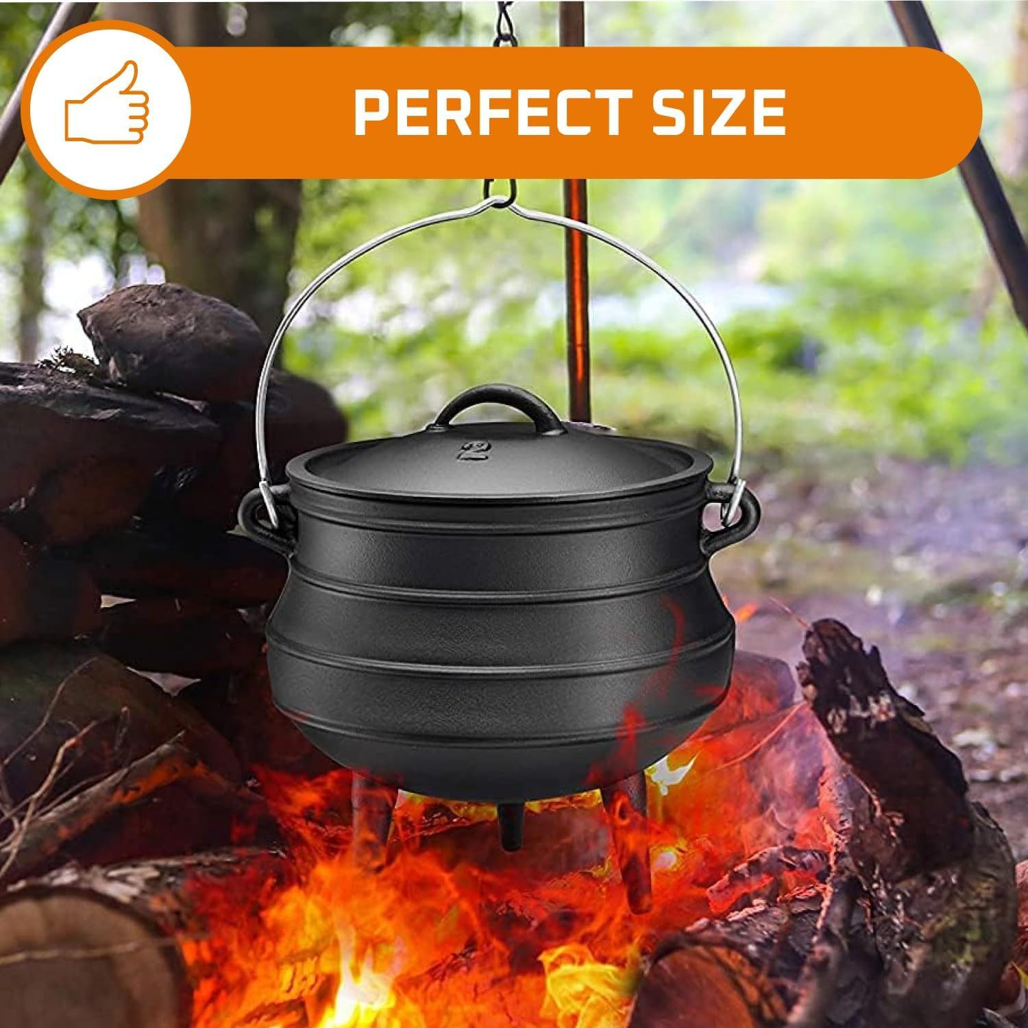 Olla de hierro fundido de 12 c - Camp Dutch Oven Cast reseña y precio