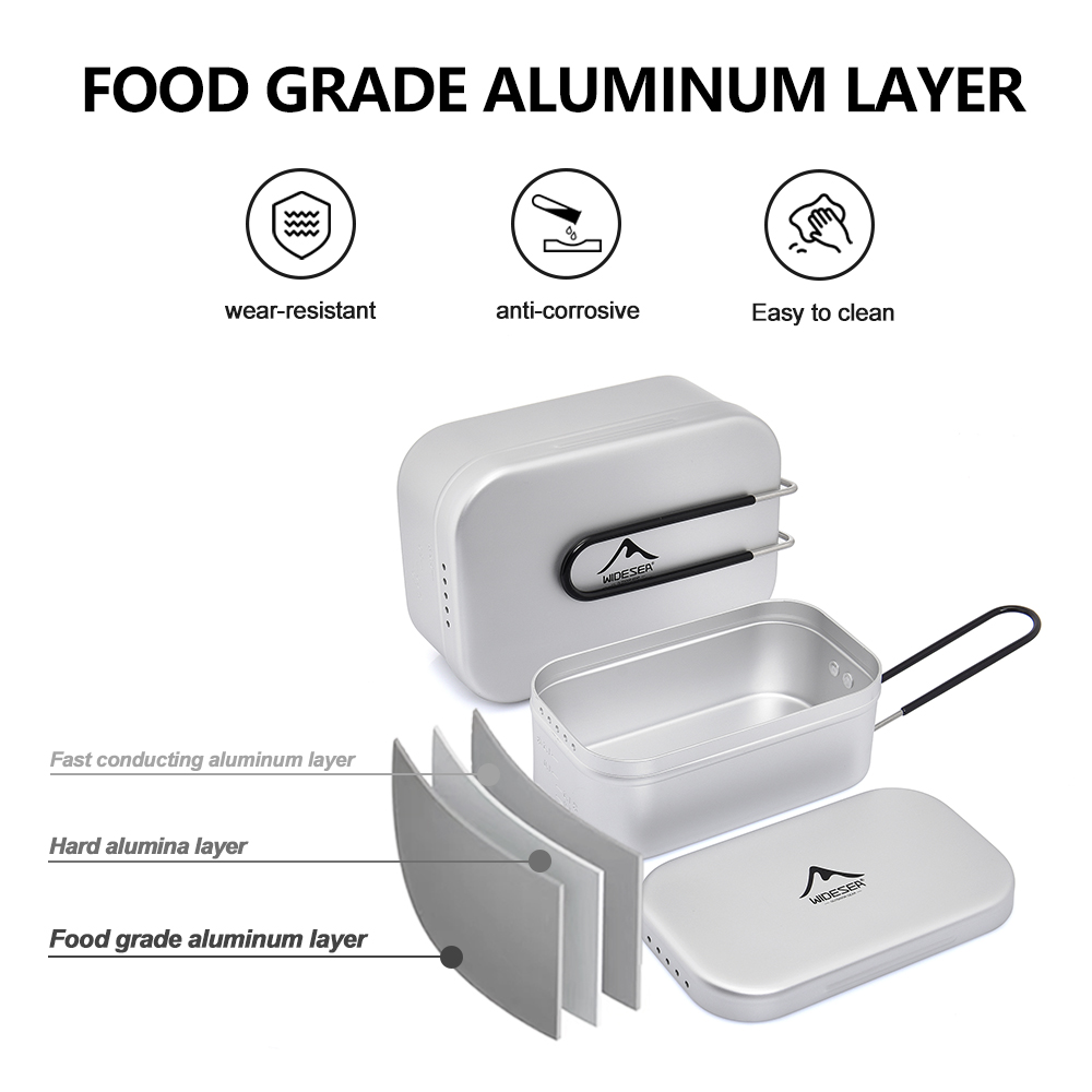 Fiambrera de aluminio puro con - Camping Cooking Candle reseña y precio