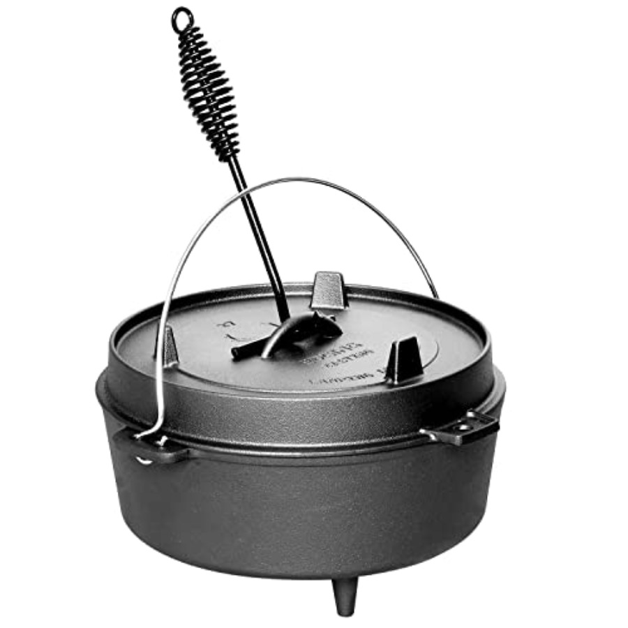 Olla de hierro fundido precura - Camp Dutch Oven Cast reseña y precio