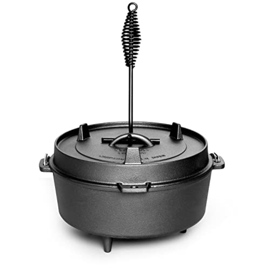 Olla de hierro fundido precura - Camp Dutch Oven Cast reseña y precio
