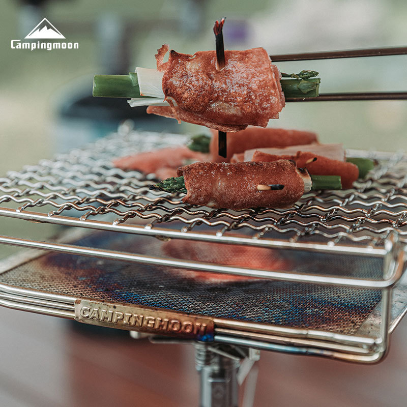 CAMPINGMOON Rejilla Plegable d - Camping Cooking Gazebo reseña y precio