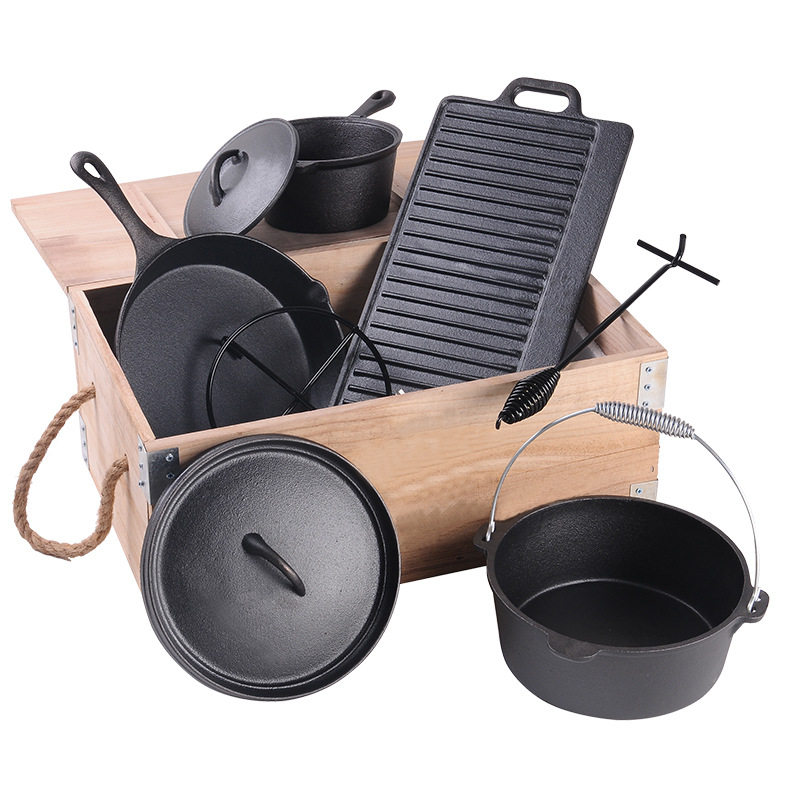 Juego de Ollas de Hierro Fundi - Camp Dutch Oven Cast reseña y precio