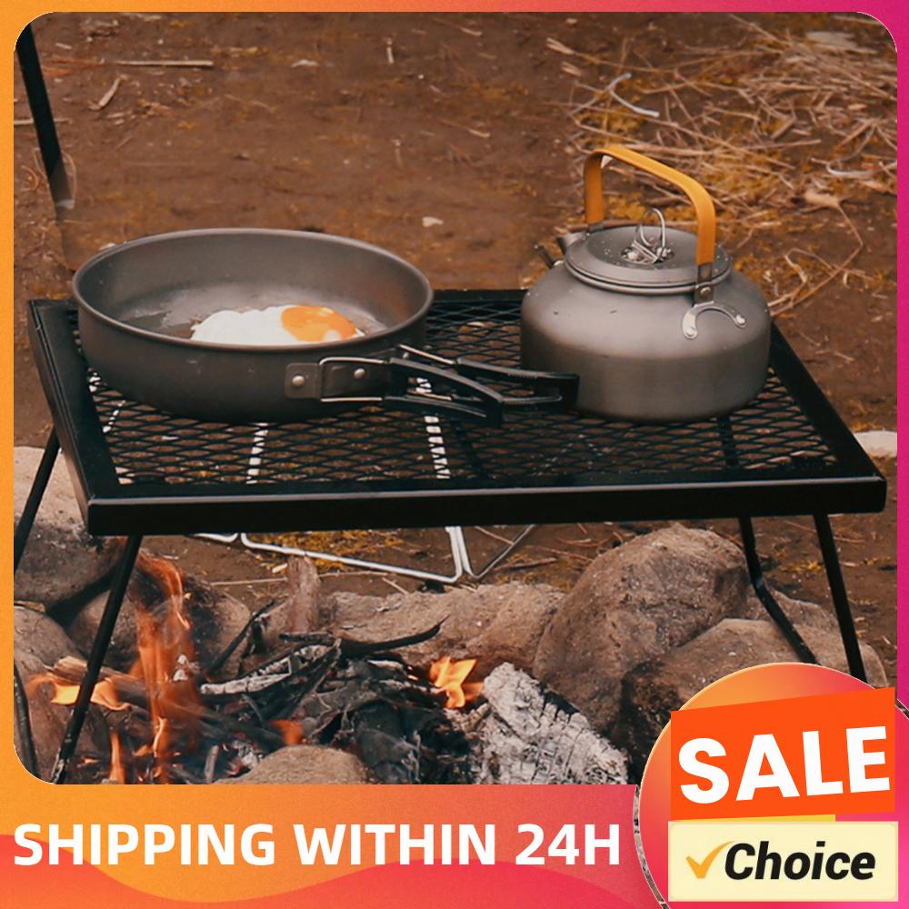 Parrilla Plegable para Fogata, - Camping Cooking Fire Pit reseña y precio