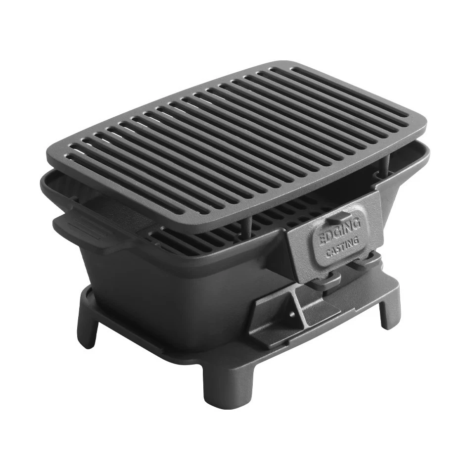 Estufa de carbón para barbacoa - Camping Cooking Cast Iron reseña y precio