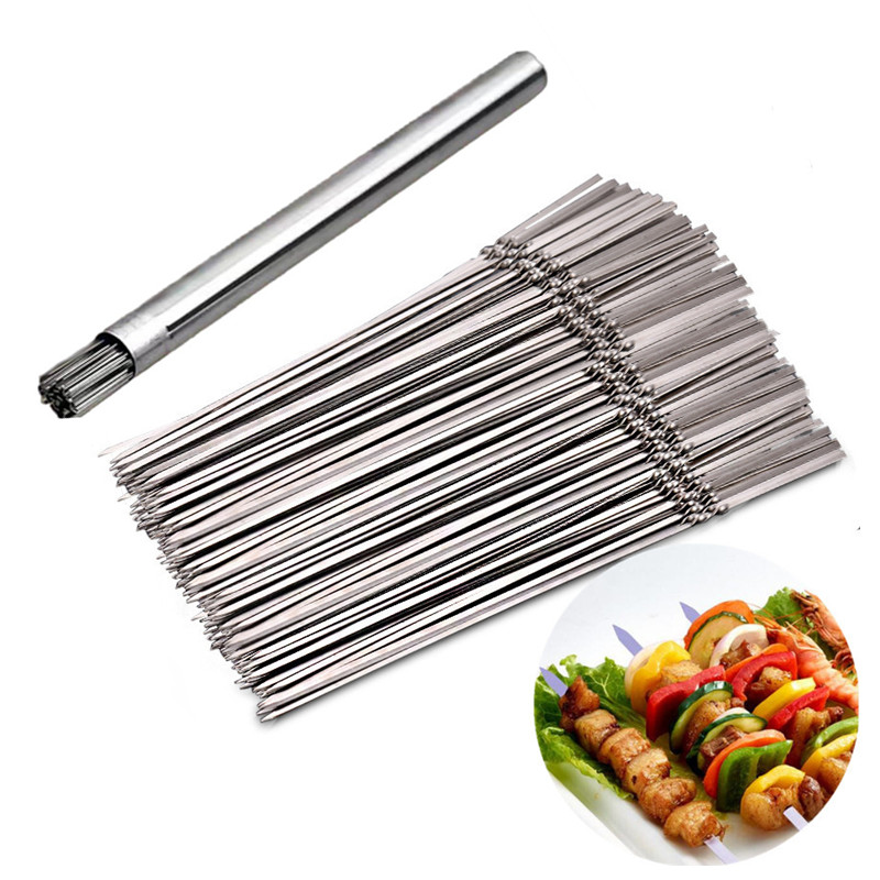 Brochetas de acero inoxidable  - Camping Cooking Candle reseña y precio