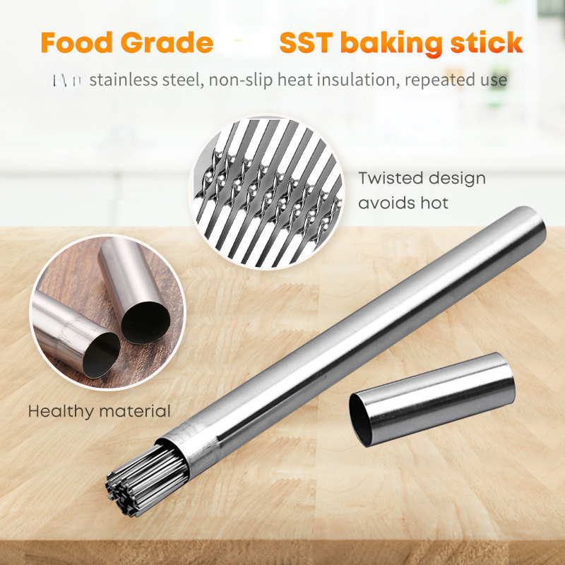 Brochetas de acero inoxidable  - Camping Cooking Candle reseña y precio