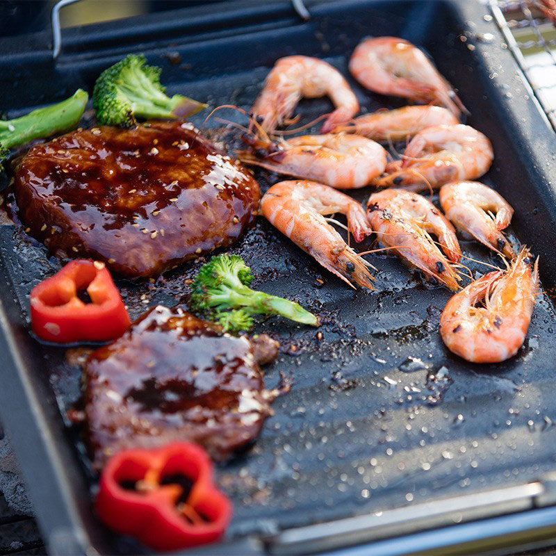 Sartén cuadrada gruesa para ex - Camping Cooking Set reseña y precio