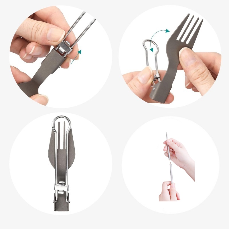 Juego de Cubiertos Plegables d - Camping Cooking System reseña y precio