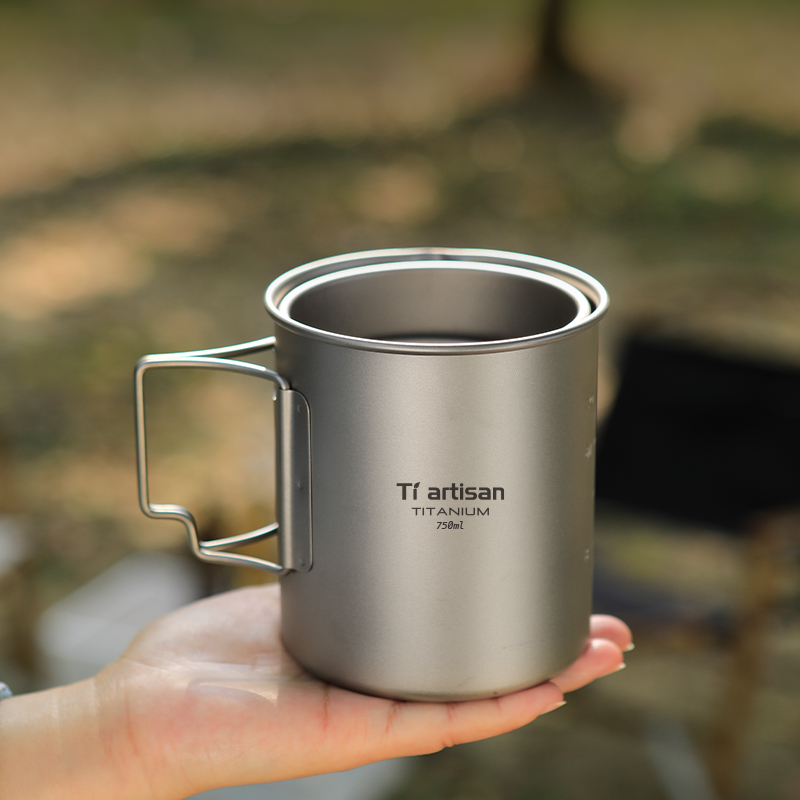 Tiartisan-taza de titanio puro - Camping Cooking Mug reseña y precio