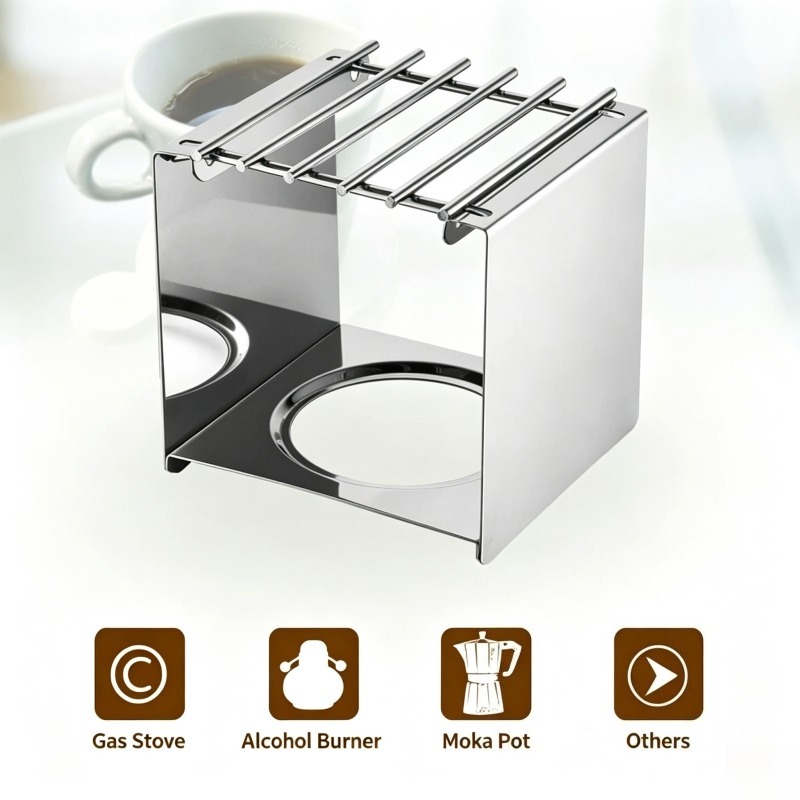 Soporte Cuadrado de Acero Inox - Camping Cooking Set reseña y precio