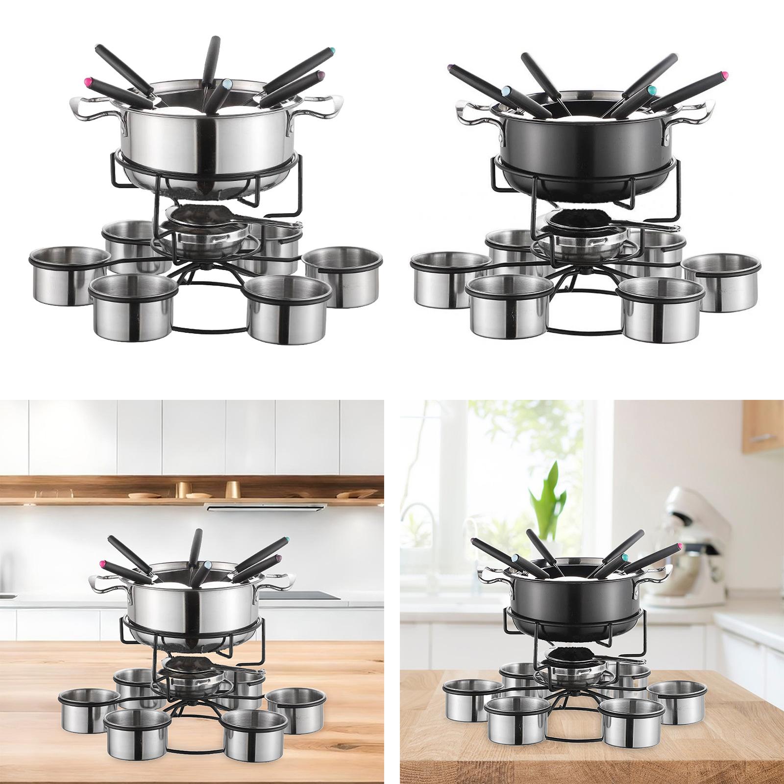 Juego de ollas para fondue, es - Camping Cooking Set reseña y precio