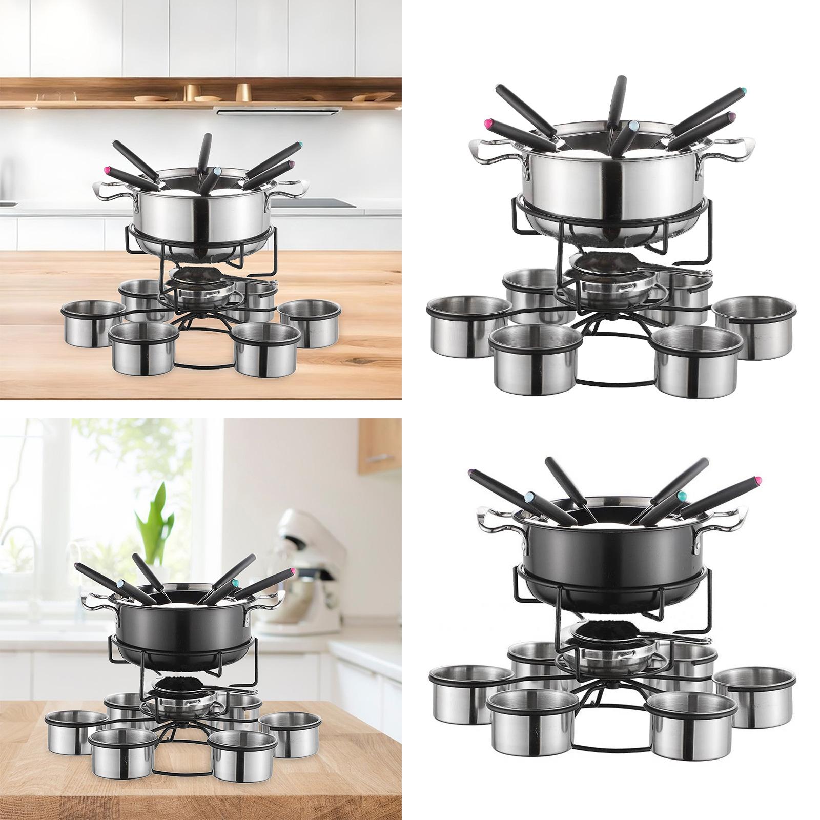 Juego de ollas para fondue, es - Camping Cooking Set reseña y precio