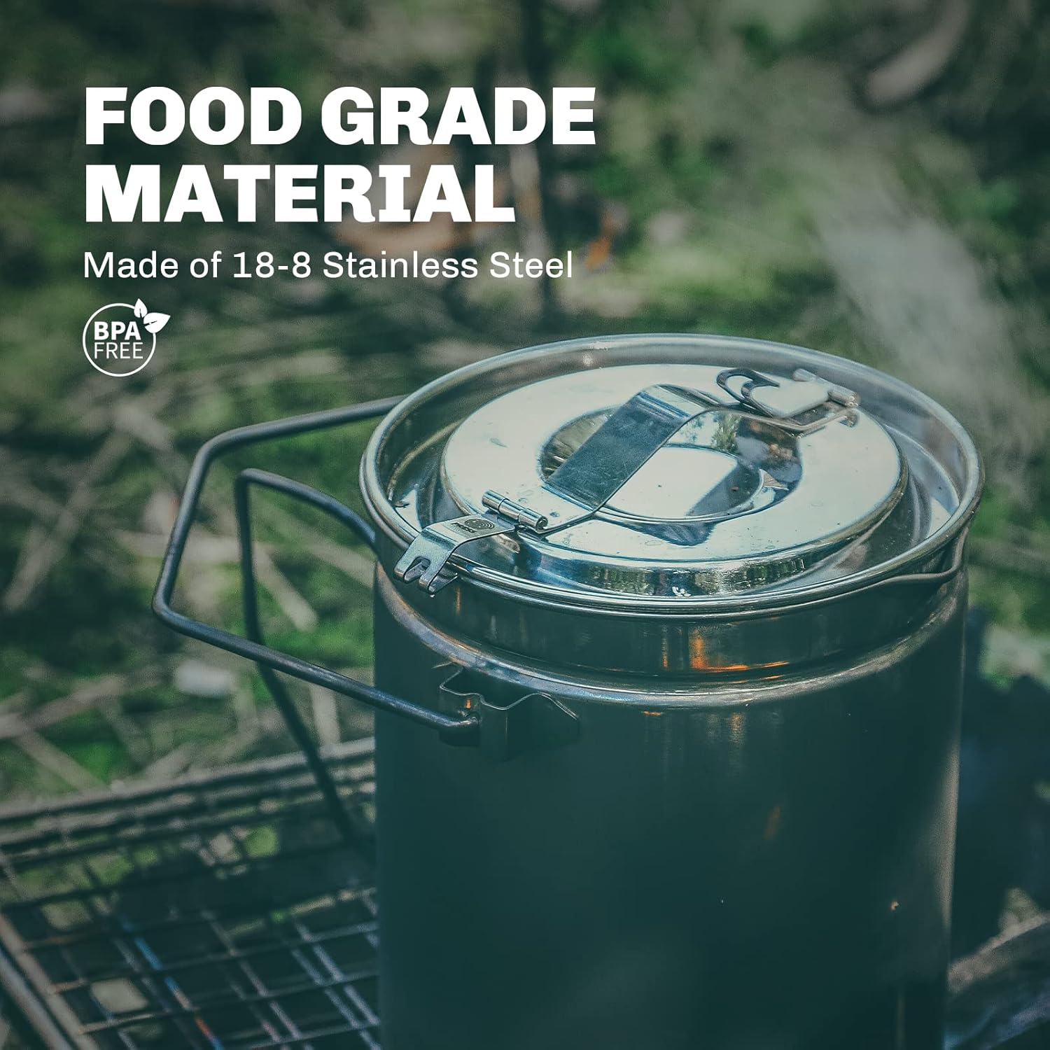 Olla de vapor de acero inoxida - Camping Cooking Ware reseña y precio