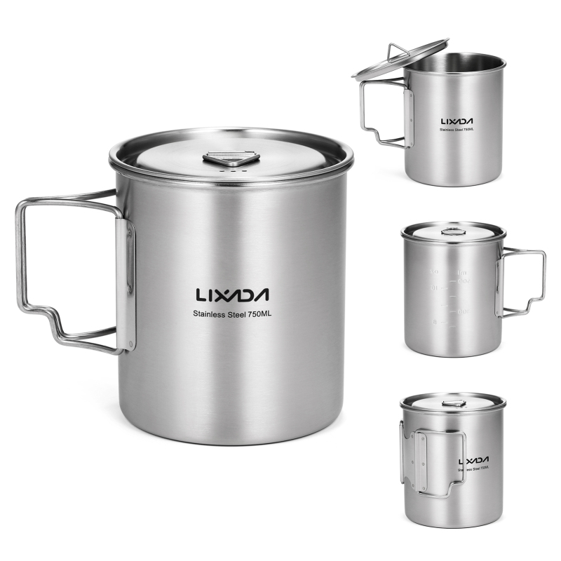 Lixada-taza de agua de acero i - Camping Cooking Mug reseña y precio