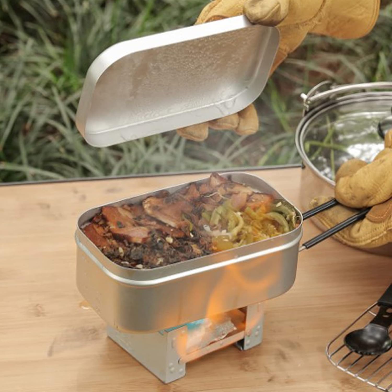 Asa plegable para caja Bento,  - Camping Outdoor Cooking Set reseña y precio