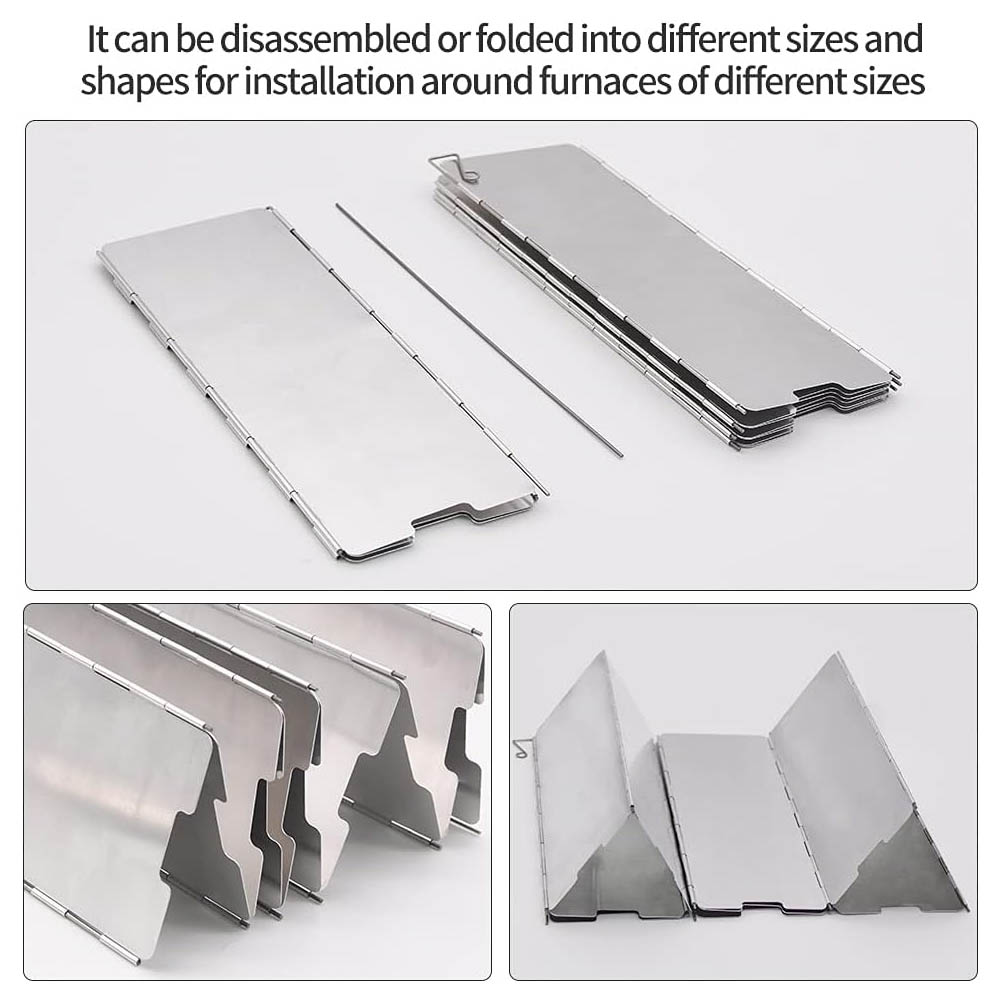 Parabrisas de aluminio de 8 pl - Camping Cooking No Gas reseña y precio