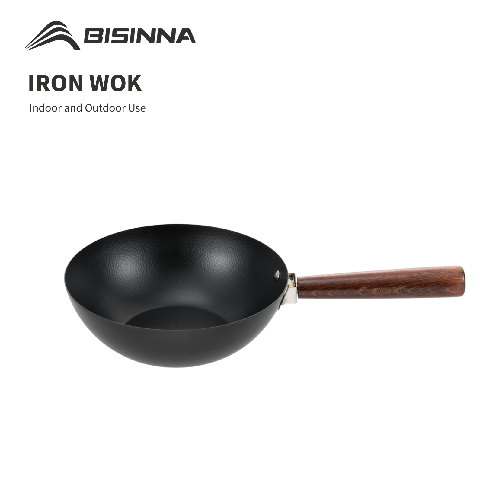 BISINNA Wok de hierro de 24 cm - Camping Cooking Candle reseña y precio
