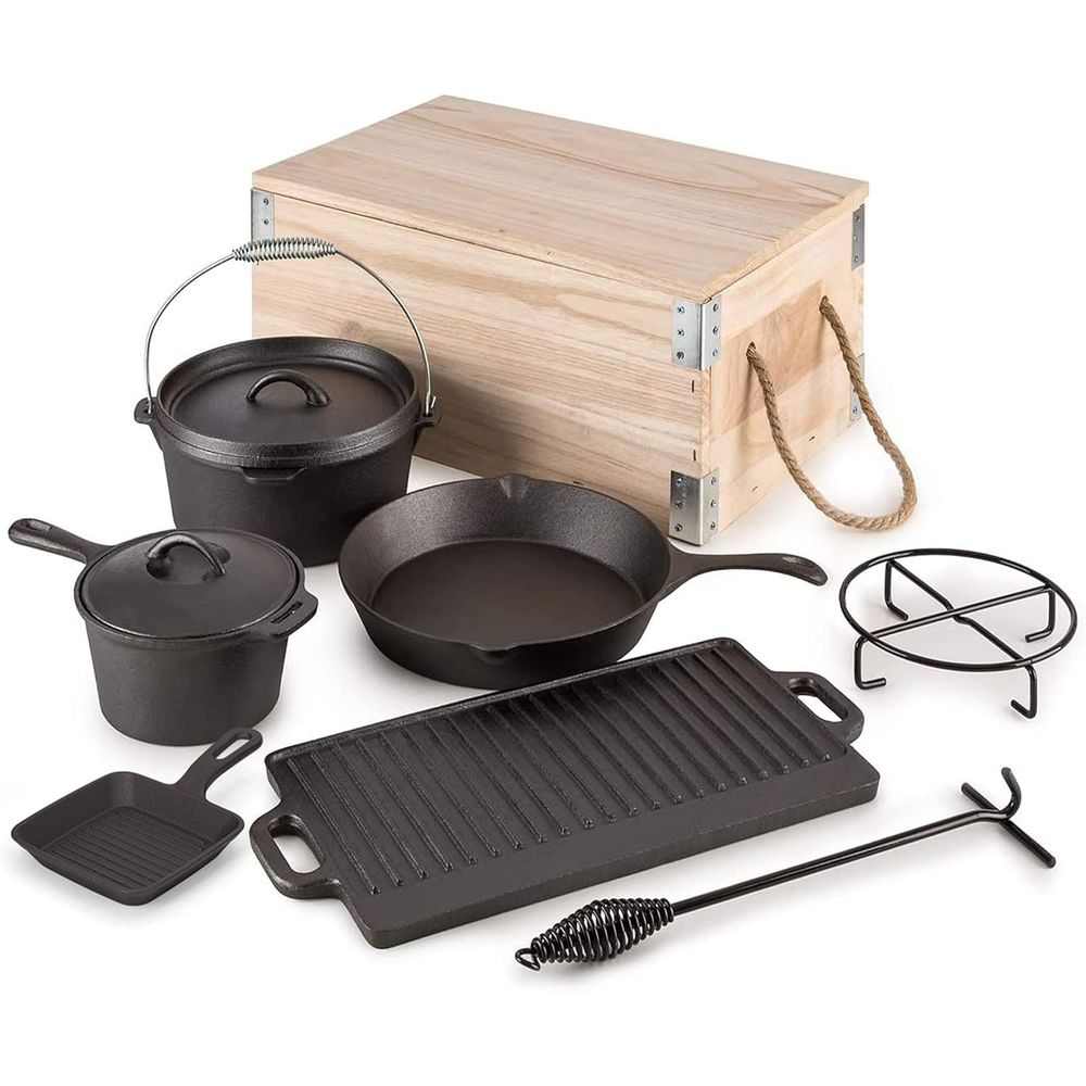 Juego de 8 piezas de utensilio - Vintage Camping Cooking Set reseña y precio